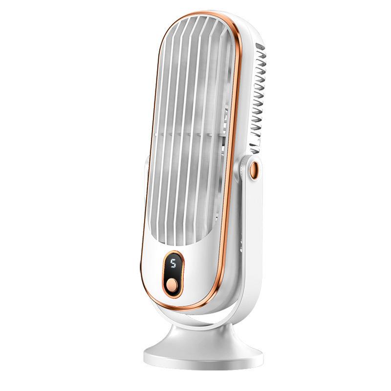 USB Rechargeable Desktop Fan with Brushless Motor for Home, Car, and Office – Portable, Adjustable, Small Electric Fan with Head-Shaking Feature.