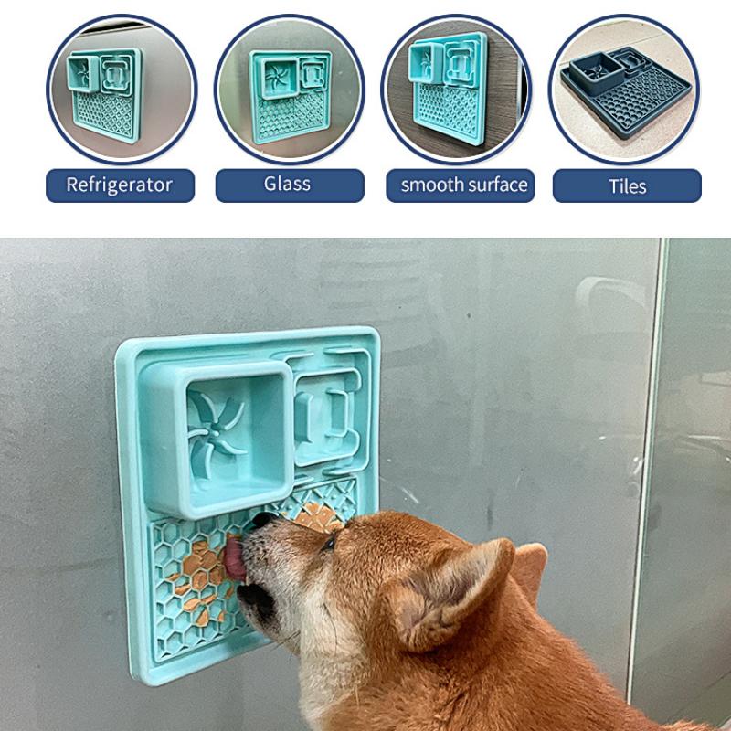 Pet Meal Tray Slow Food Mat Platter Edible Grade Silicone Cat Dog Tableware