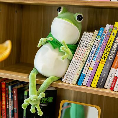 Niedliche neue Froschpuppe Wurfkissen Umhang weiches Froschplüschtier Puppe Wurfkissen Kinder Geburtstagsgeschenk