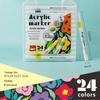 Soft Tip Acrylic Marker Set: 12 Vibrant Colors, Non-Bleeding, Suitable for Children's Painting