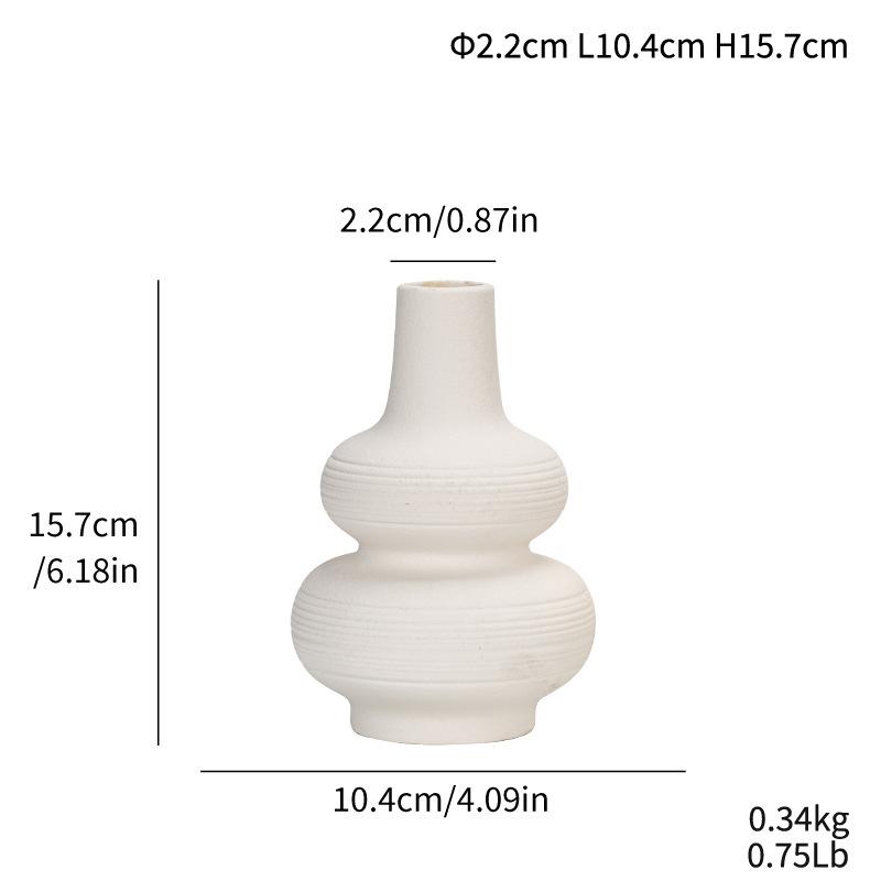 Coil Spiral Ceramic Vase High Sense Home Desktop Soft Decoration Flower Arrangement V366 small