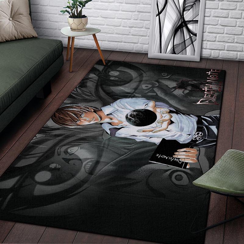 Death Note Comic Printed Carpet for Living Room Rugs Camping Stranger Things Picnic Mats Anti-Slip E-sports Rug Yoga Mat Gifts