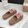 Cartoon cute slippers women wear bag head cool slippers new soft bottom versatile half slippers women