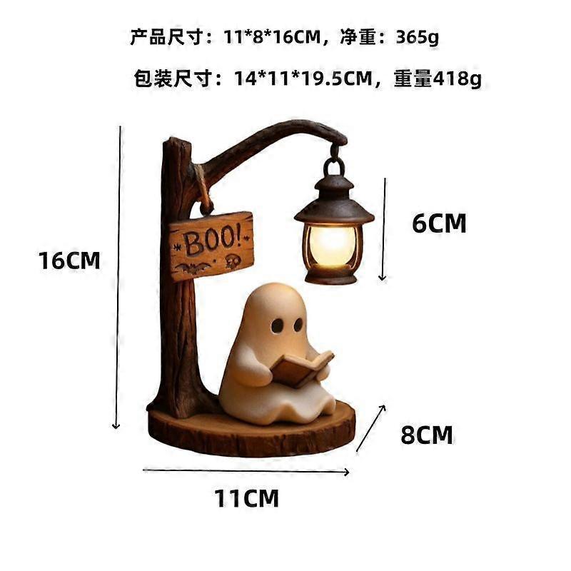 Niedliche Geist Leselampe Halloween Geist Lese Nachtlicht