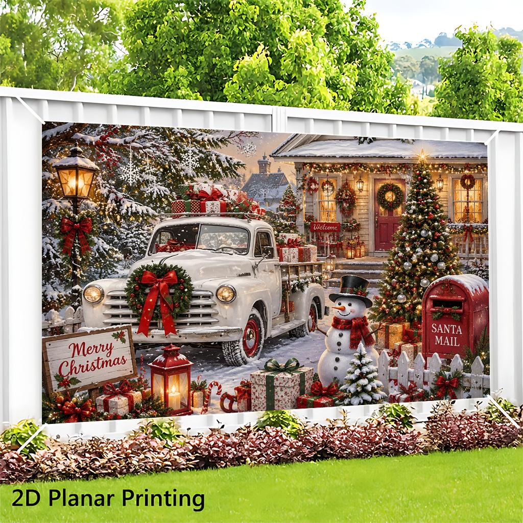 1Pcs Christmas Decoration Outdoor Scene Decoration Background Winter Backdrop For Photo Studio Photo Booth Party