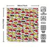 Tuniu Funny Santa Claus Shower Curtain Cute Christmas Shower Curtain for Bathroom Santa with Sunglasses Design
