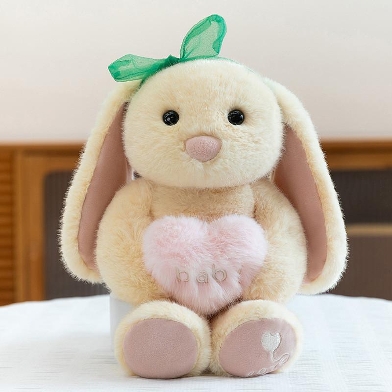 Cute Heart Hugging Cartoon Rabbit Plush Doll Children Toy For Kids Comfort And Decorative Space