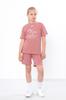 Girls’ Cotton Knit Set – Stylish Printed Tee & Comfy Pocket Shorts, Summer, 6431-036-33 HC