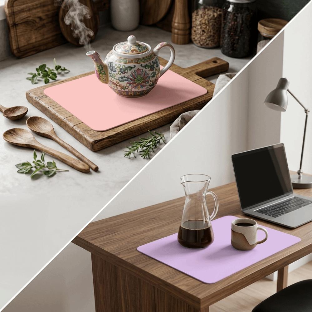 

Oil Resist Silicone Mat Water Proof Dining Pad Food Grade Table Protector Baby Feeding рожевий