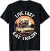 Lebe schnell, iss Müll, Waschbär Müll, Lustiges Humor T-Shirt