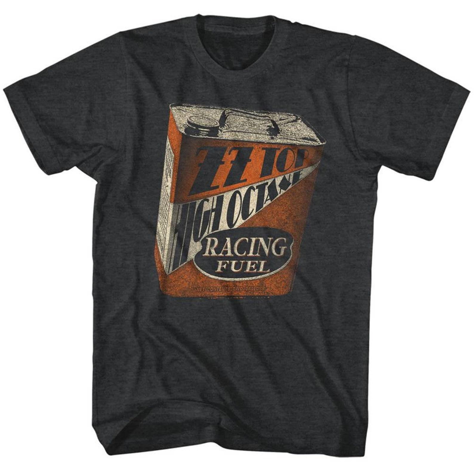 ZZ Top Racing Fuel Black Heather Adult T-Shirt L