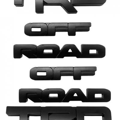 2pcs TRD OFF ROAD MATTE BLACKOUT EMBLEM OVERLAY FITS 2014 - 24 4RUNNER