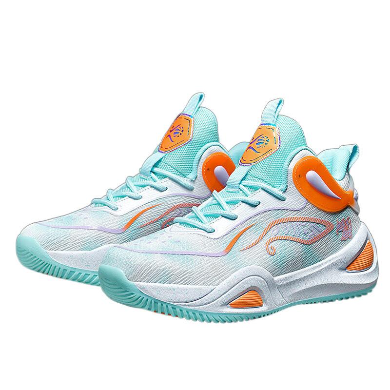 Mandarin duck children's professional basketball shoes men's breathable cushioning training adolescent girls' sneakers running shoes