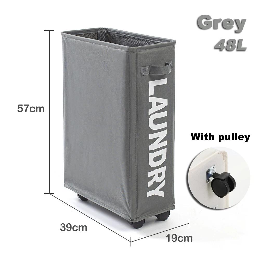 Foldable Laundry Basket Dirty Clothes Basket Clothes Organizer Yoga Storage Basket Home Assortment Box with Wheel Laundry Basket