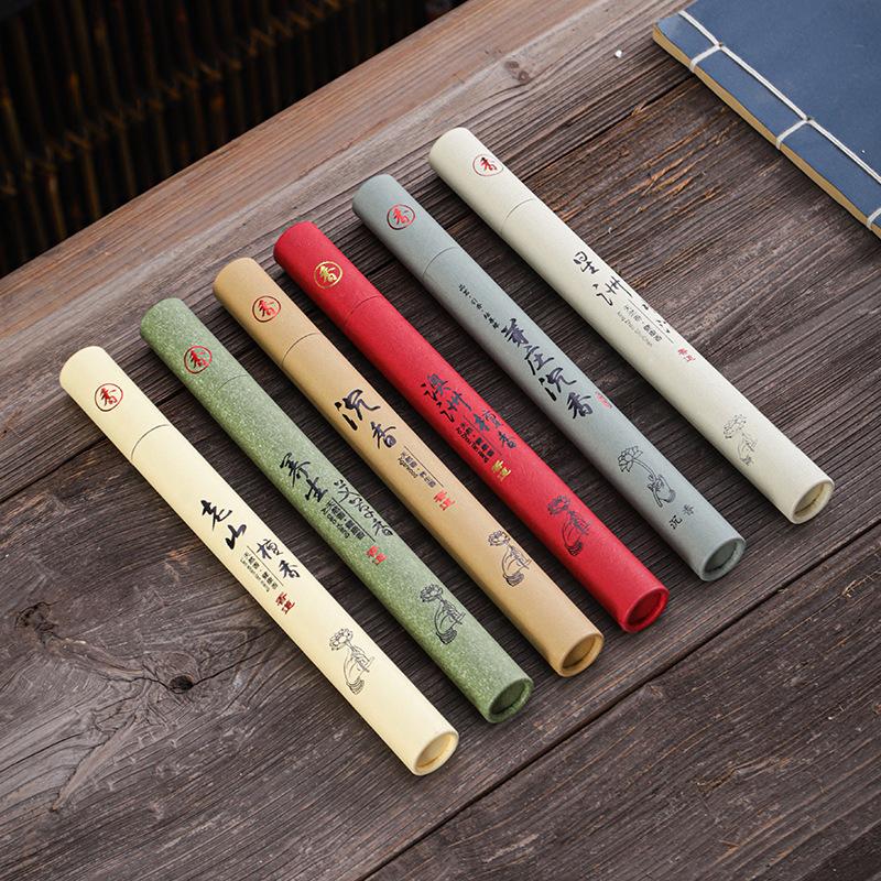 1/2Box Natural Sandalwood Mugwort Incense Sticks Anxiety Relief Mind Relaxation Air Purifier Fragrance for Sleep Yoga Meditation
