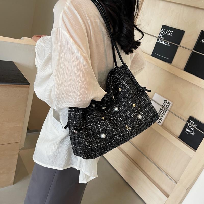 Stylish Large Capacity Canvas Tote Bag For Women Trendy Summer Shoulder Bag