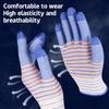 1/3/5 Pair Breathable Work Gloves Thorn Proof Non-Slip Wear-Resistant Nylon Industrial Gloves Striped Anti-Static Gardening Gloves