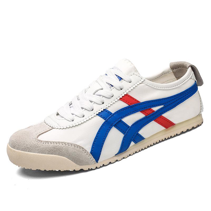 Classic Tiger Couple Forrest Gump Shoes Spring and Autumn Flat-bottomed Sports and Leisure Shoes Tide Lazy One Pedal Little White Shoes Board Shoes Me