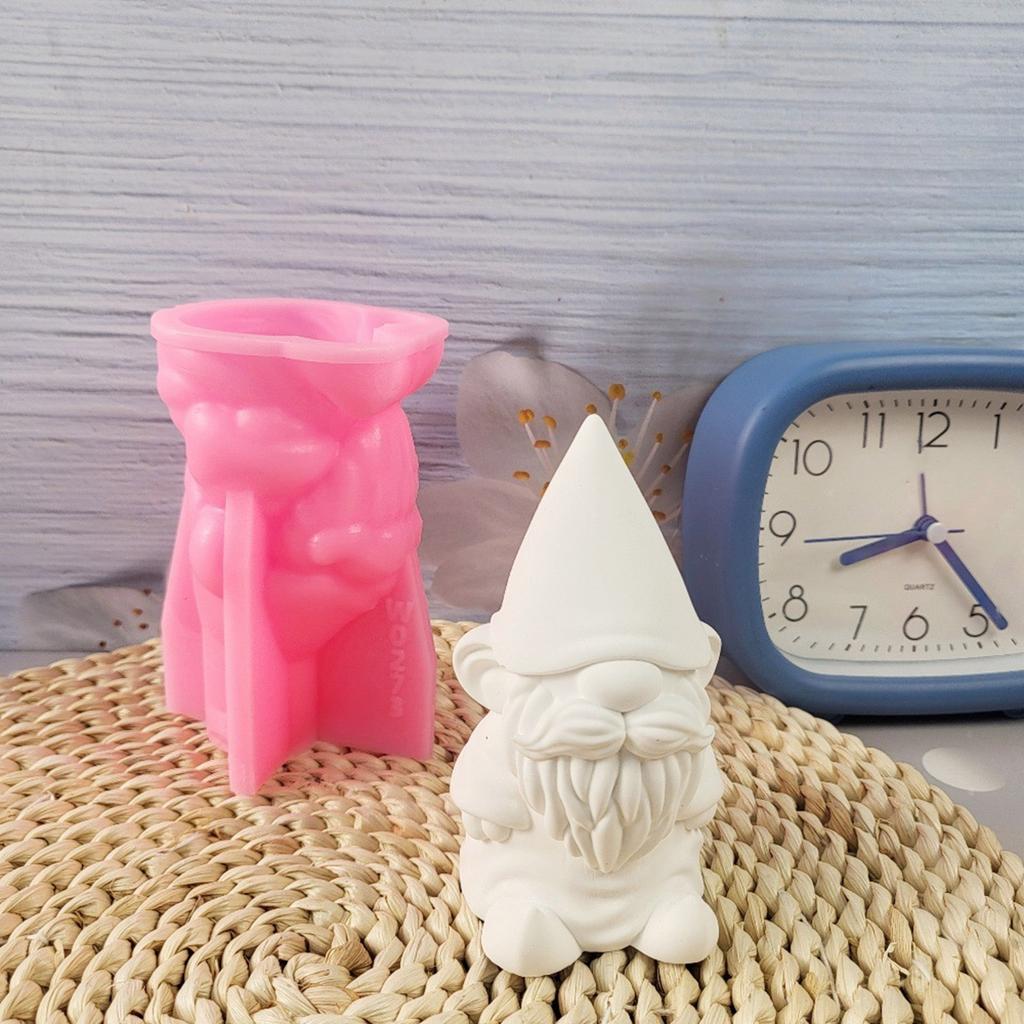 Desk Ornament Mould Flexible Silicone Mold for Gnome Figurine Shaped Christmas Decoration Jewelry Making Supplies