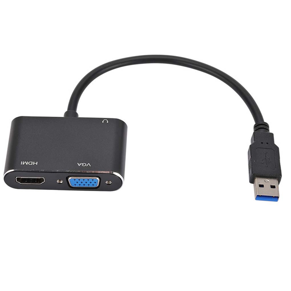 

Video Adapter High-Speed 2-in-1 Definition Cord Converter Cable Dual-Output Multi-Display Adapters Parts Projection Laptop