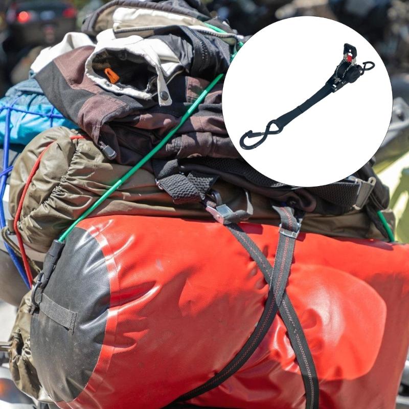 Multipurpose Polyester Cargo Strap Heavy Duty Retractable Fastening Strap For Motorcycle Camping Equipment Luggage