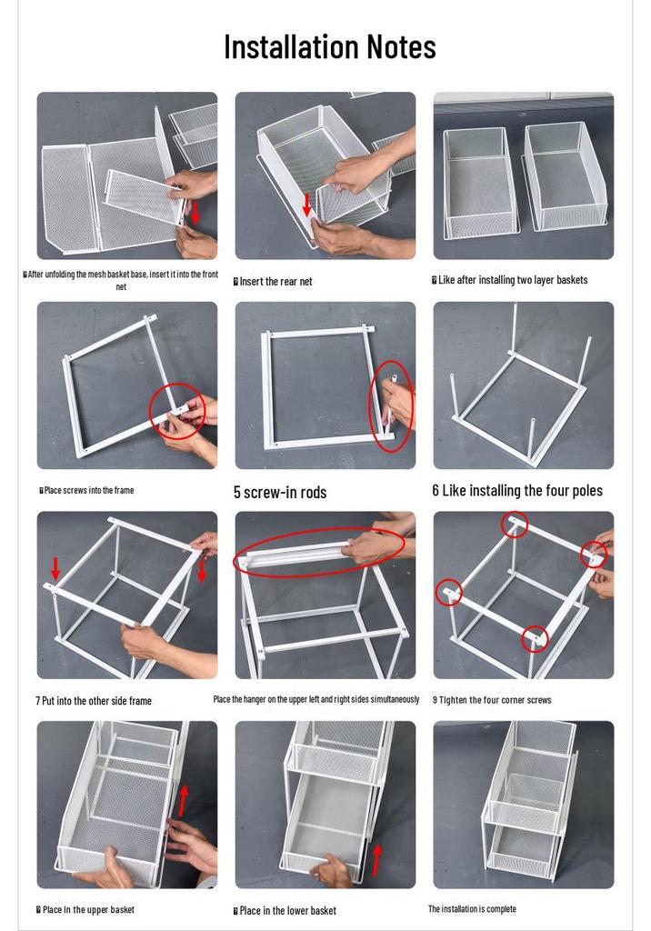 Étagère de Rangement pour Évier de Cuisine Extractible - Conception à Plusieurs Niveaux