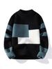 Maglione Invernale da Uomo Elegante a Contrasto - Vestibilità Larga, Caldo e di Tendenza