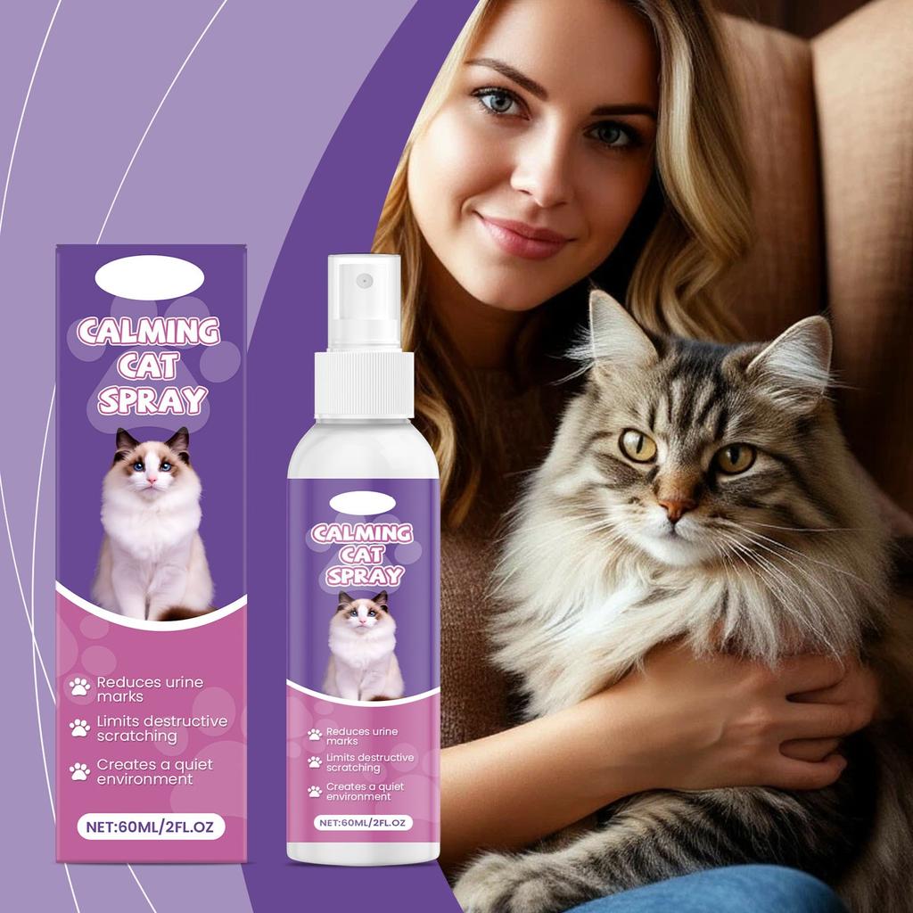 Cat Calming Spray Cat Behavior Guidance Spray Furniture Protections 60ml