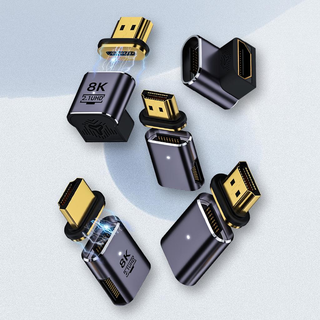 8K-Magnetadapter, Hochgeschwindigkeitsadapter, Adapter in mehreren Größen, unterstützt UHD2.1 8K60Hz 4K120Hz, verbessertes visuelles Erlebnis