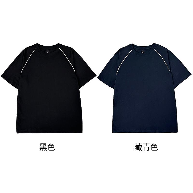 Trendy brand American short-sleeved T-shirt for men and women couples spring and summer heavy pure cotton loose casual versatile sports