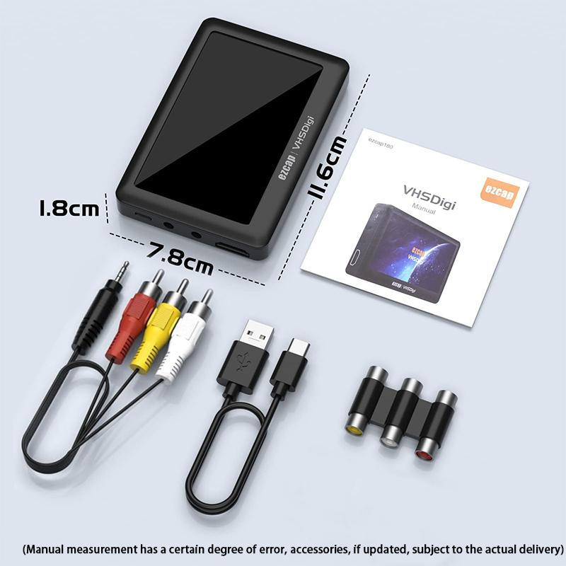 

180 AV Recorder Video Audio Capture Box Analog to Digital Converter Record Video 4.3 from DVD Players to TF Card U Disk