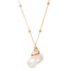 Fashion Retro Beach Shells Gold Plated Edge Pendant Stereo Shell Necklace for Women Necklace Chain Jewelry Accessories Gifts