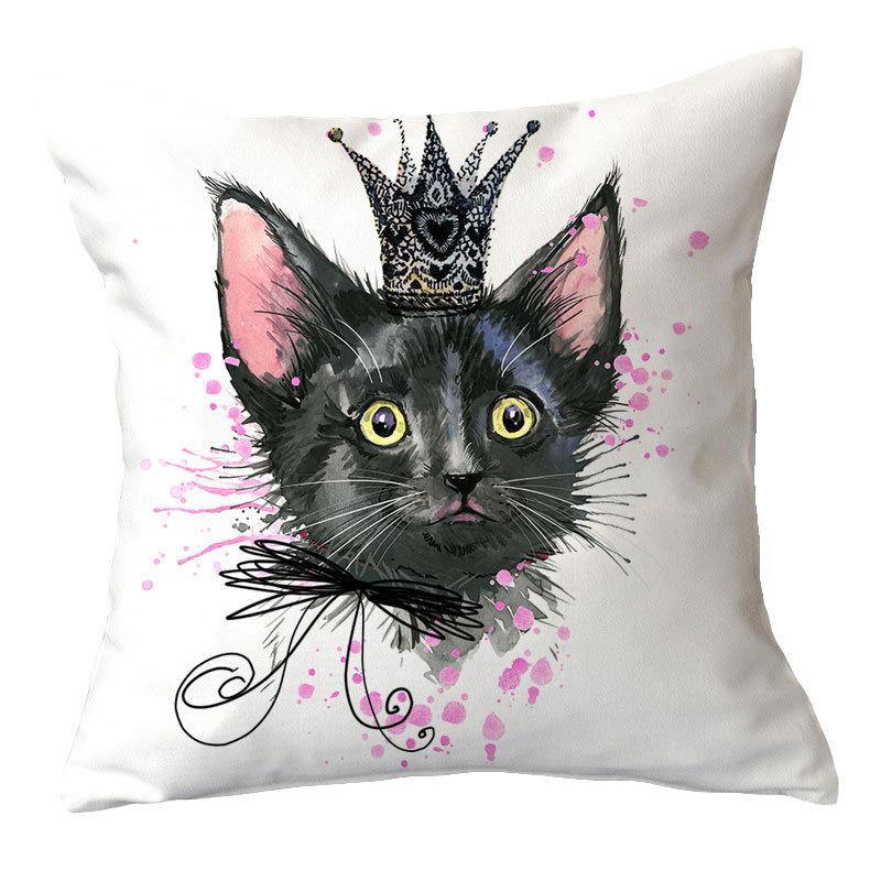 Painted Dog Creative Plush Cushion Pillowcase Office Waist Pillowcase Home Textile