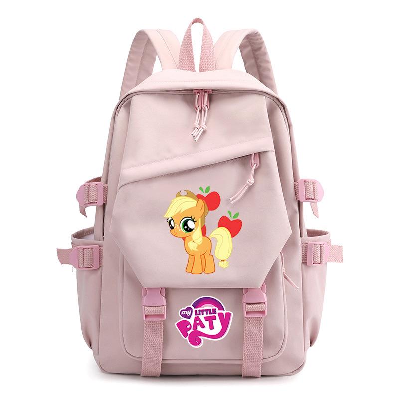 Pony Poly Rainbow Pony Printed Student School Bag Large Capacity Primary And Secondary School Student School Bag Children'S Backpack