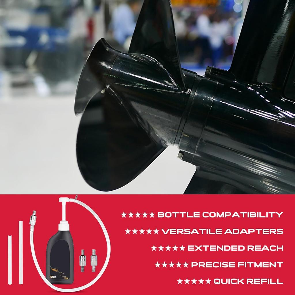 Lower Unit Gear Oil Pump: Transmission Fluid Transfer Extractor Kit Marine Boat Engine Motor Automotive Car Change Can Bottle Filler Differential