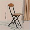 1pc Classic Style Folding Chair with Oval Seat Portable, No Assembly Needed, Durable Metal Frame Hardwood Construction for Home