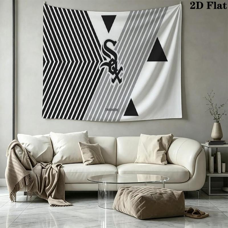 Chicago White Sox Wall Tapestry Aesthetic Wall Hanging Printed Fabric Blanket Decorative Tapestries for Bedroom Living Room Home Decor