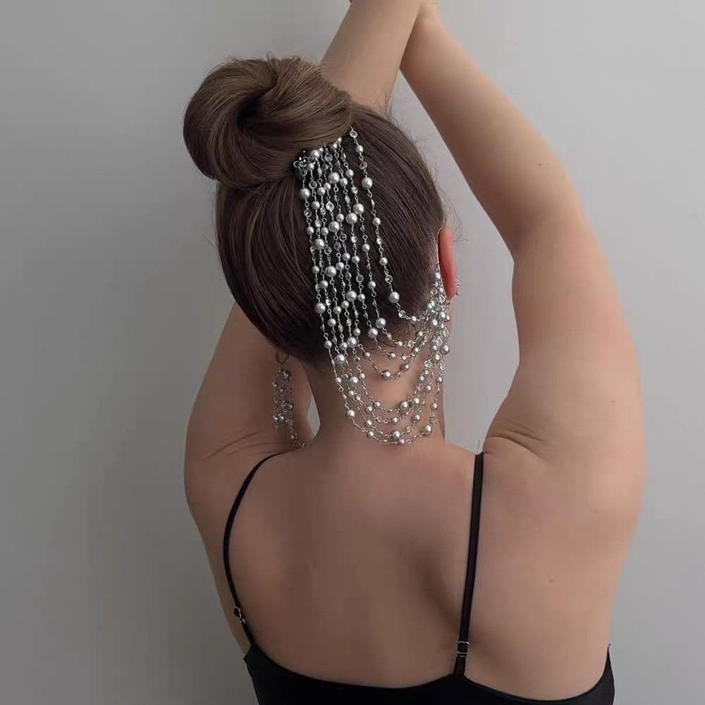 Elegant Tassels Ear Cuff Non-piercing Ear Bone Clips  Bridal Accessories