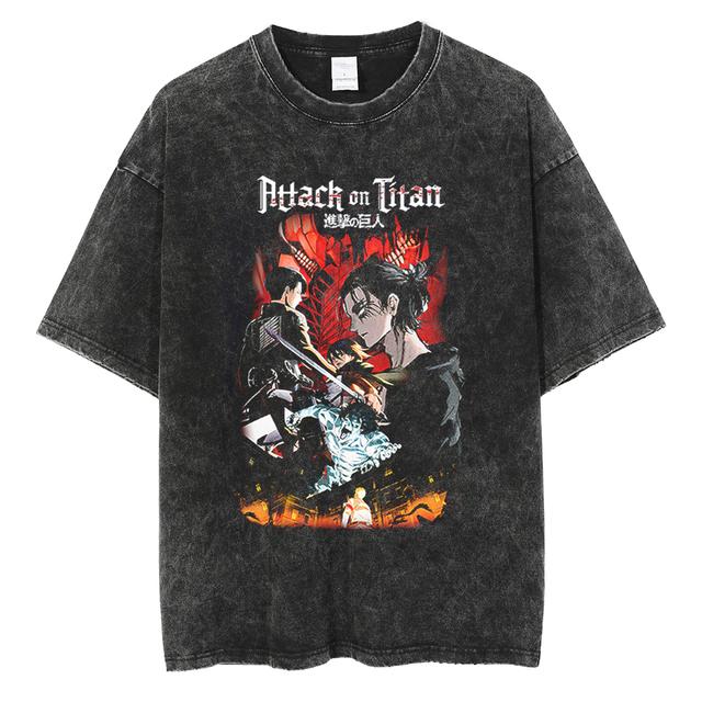 Levi Ackerman Attack on Titan Cotton Harajuku T-Shirt S