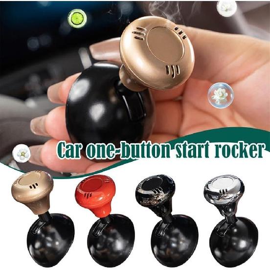 Car Joystick Starter, Car Push to Start Button Rocker, Car Engine Start Stop Button, Alloy Push Start Button Cover for Cars, Automotive One-Touch
