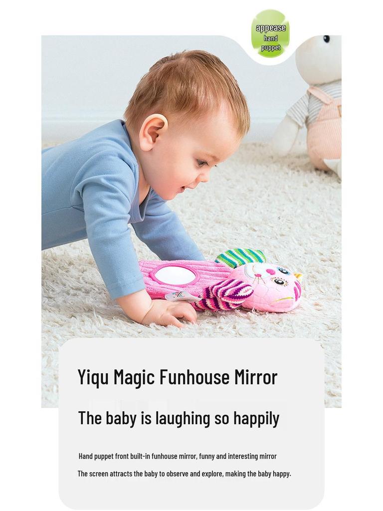 Jollybaby Newborn Hand Puppet Rattle Toy for Parent-Child Interaction (0-1 Year)