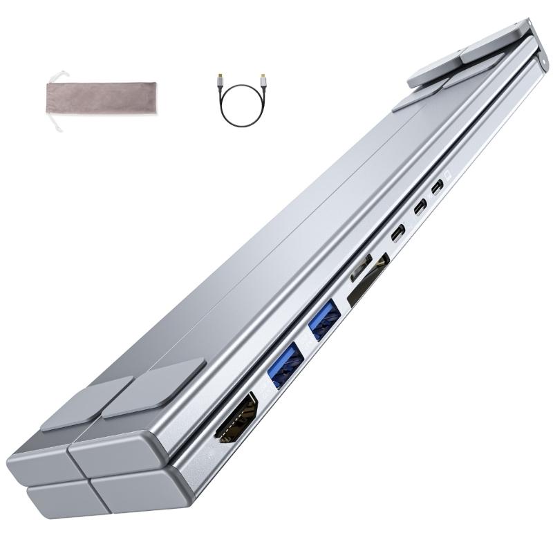 

Aluminum Type C Hubs with 4K, USB3.0, and Type C 3 Multiple Data Transfer Port USB C Splitter Multiport Expander 1