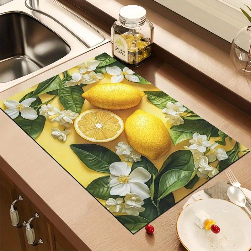 New Diatom Mud Drain Pad, Kitchen Countertop, Chopstick Rack, Water-absorbing and Dirt-resistant Household Countertop Protective Pad 30*40cm