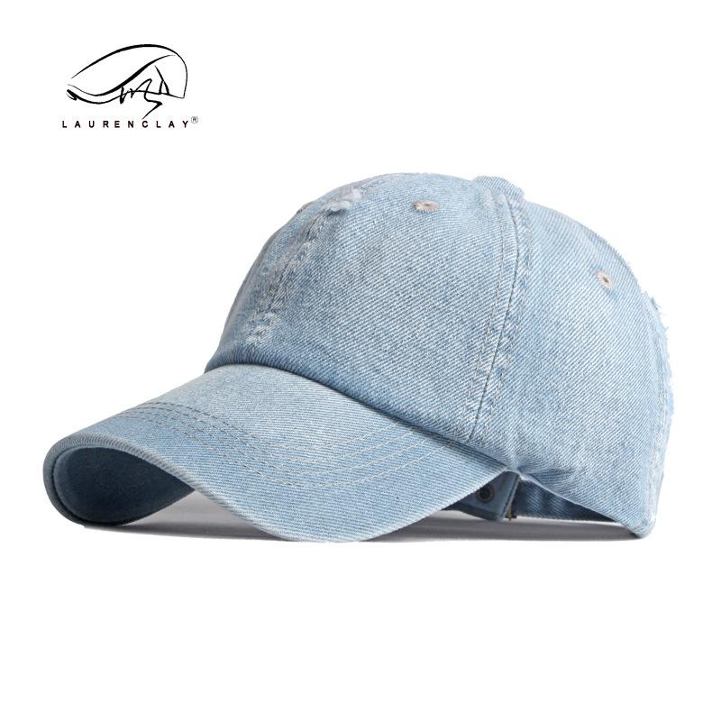 

Персонализированная женская кепка с эффектом потертости и дырками, весенне-летняя, для защиты от солнца на открытом воздухе, ковбойская бейсболка, мужская, трендовая Adjustable