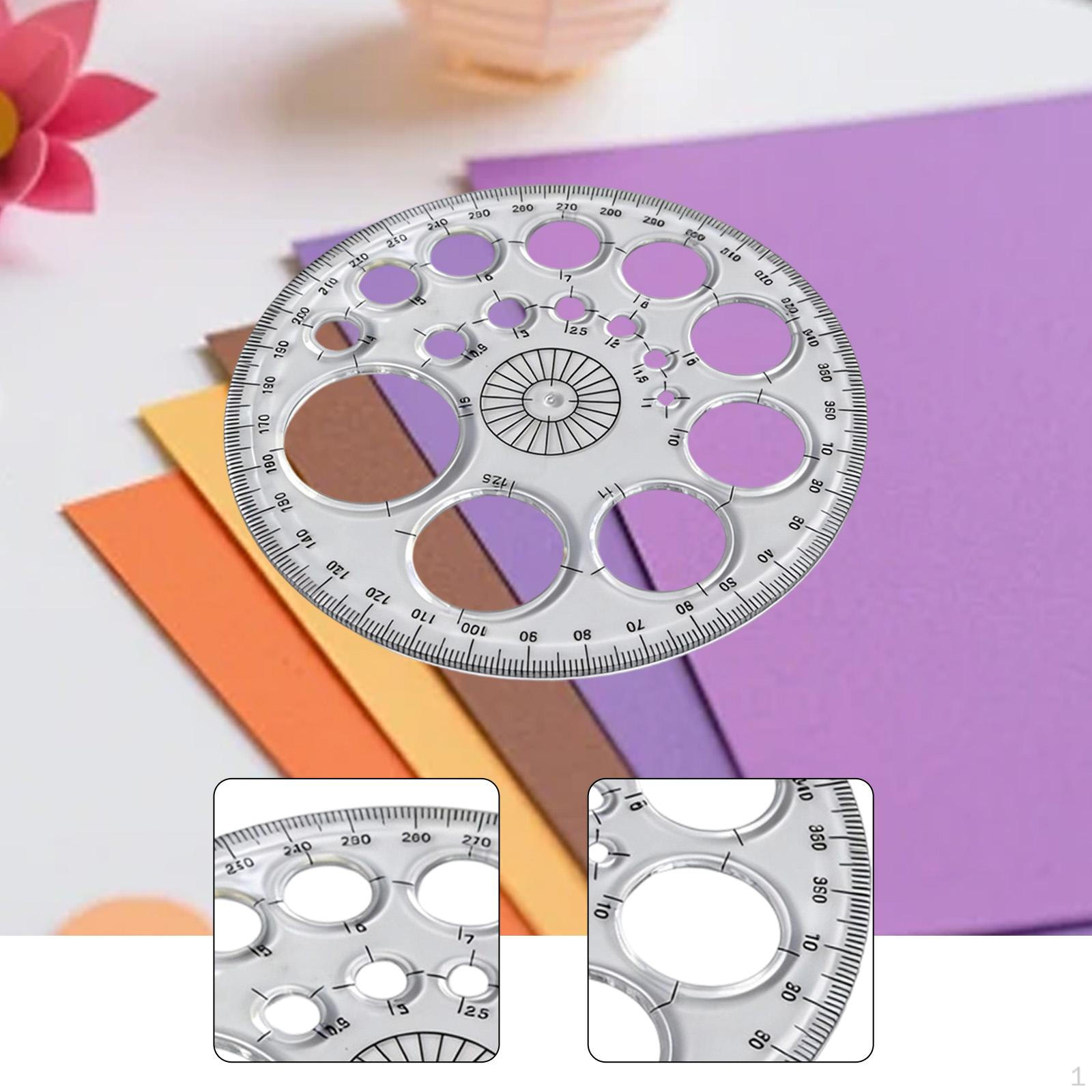 

Round Circle Template Professional Versatile, 16 Sizes Stencil Measuring Tool, Technical