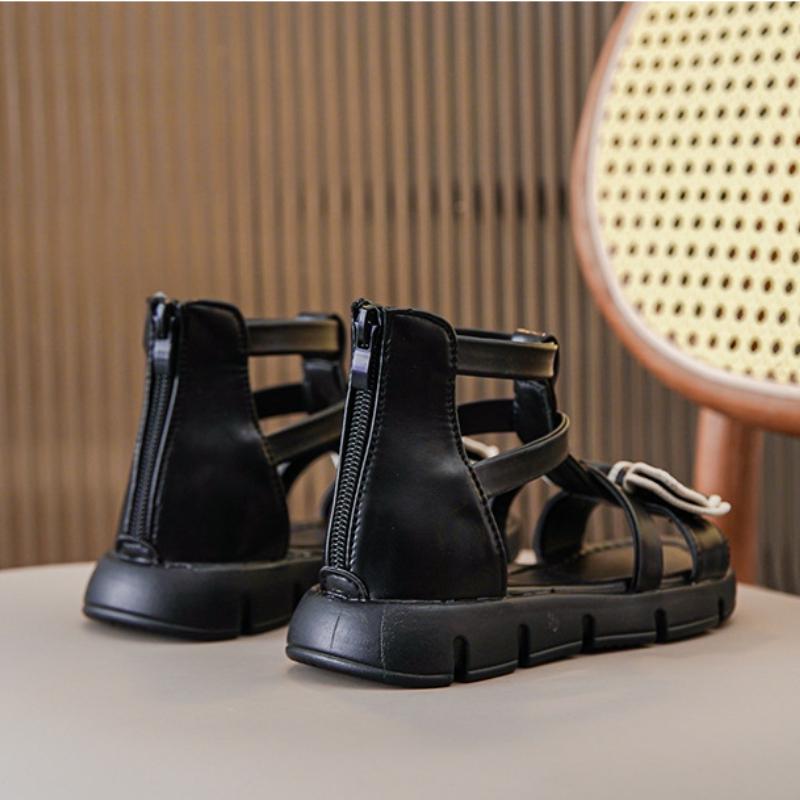 Dziecięce rzymianki, sandały dla dziewczynek, letnia moda, na miękkiej podeszwie, buty księżniczki z odkrytymi palcami, buty uczniowskie dla małych dziewczynek