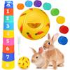 Jucărie pentru iepure Jucărie interactivă pentru stivuire, jucărie pentru iepuraș Iepure mic, jucărie pentru a ascunde mâncare, hamster, minge de hrănire pentru animalele de companie mici