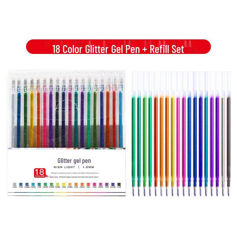 Colorful Glitter Gel Pens for Creative Journaling and Art - Ideal for Students and Children