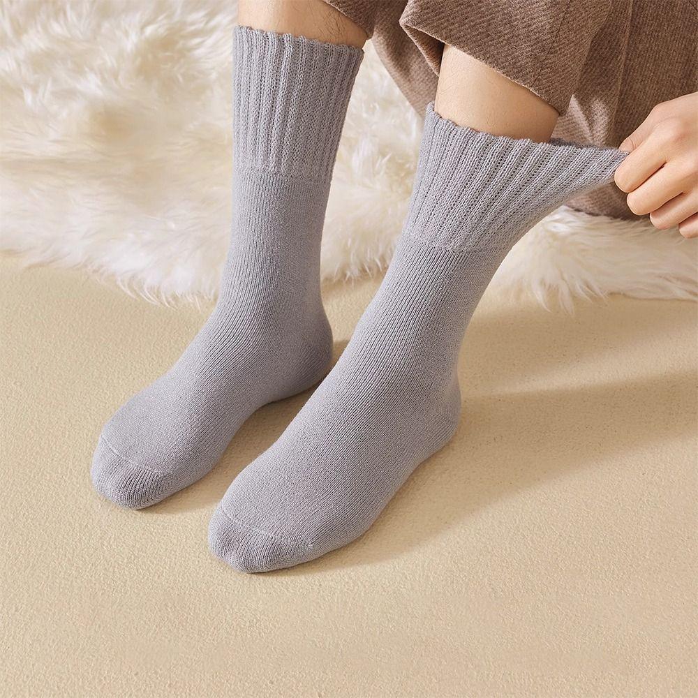 Fashion EU38-44 Men Thicken Sock Elastic Merino Wool Socks Cold Protection Thermal Stockings Winter Warm