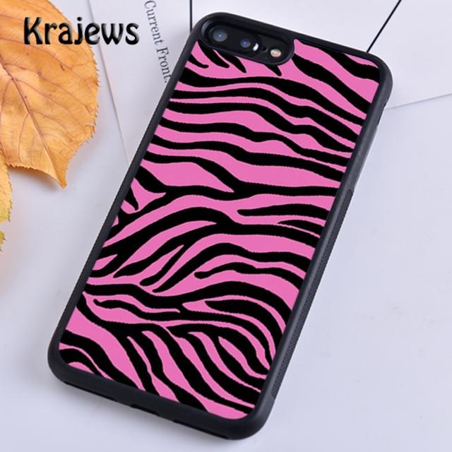 Krajews Zebra Print Blue Snap On Soft Phone Case Cover For iPhone 14 5 6s 7 8 plus X XR XS 11 12 13 pro max Samsung S21 S22ultra